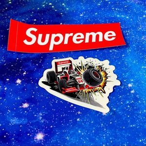 Supreme Racecar Sticker Set